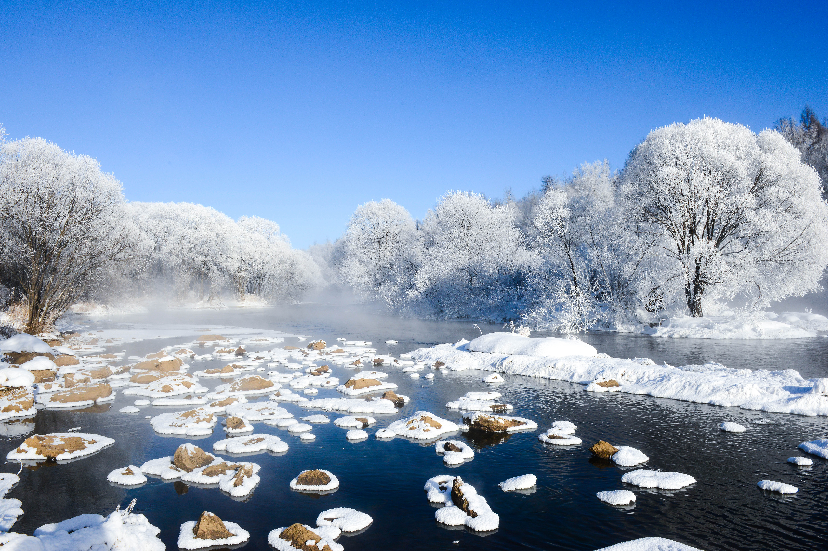 黑龙江,北国雪原,冰封世界的壮美风光